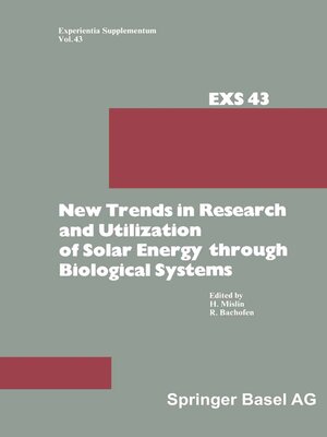 cover image of New Trends in Research and Utilization of Solar Energy through Biological Systems